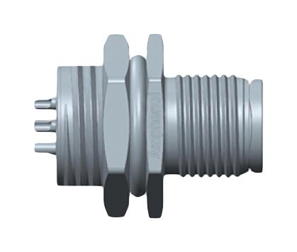 AMPHENOL LTW M12A-03PMMS-SH8001 Sensor Connector, M Series, M12, Male, 3 Positions, Solder Pin, Straight Panel Mount