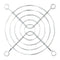 HIGHLAND HIG-W80 Fan Finger Guard, Steel - Wire Form, 80mm Axial Fans, 71.5 mm, Bright Nickel Chrome