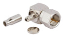 AMPHENOL RF 222179-10 RF CONN, F-TYPE R/A PLUG, 75 OHM