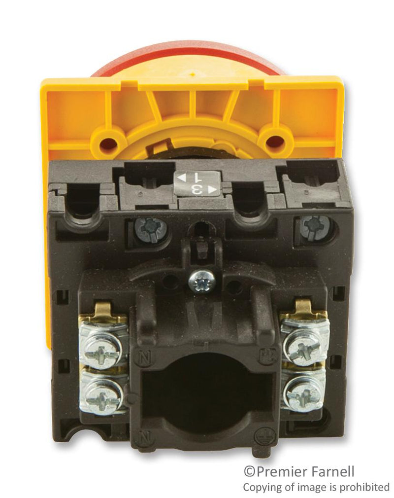 EATON MOELLER T3-1-102/EA/SVB Switch Disconnector, Flush, 2 Pole, 690 V, 32 A, IP65, Screw, Floor Mount