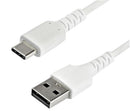 Startech RUSB2AC1MW RUSB2AC1MW USB Cable Type A Plug to C 1 m 3.3 ft 2.0 White