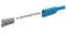 MULTICOMP PRO MP771079 Banana Test Lead, 4mm Banana Plug, Stackable, Free End, 2.32 ", 59 mm, Blue, 36 A