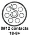 CINCH CONNECTIVITY SOLUTIONS MS24264R18B8PN Circular Connector, MIL-DTL-26500 Series, MS24264 Series, Wall Mount Receptacle, 8 Contacts