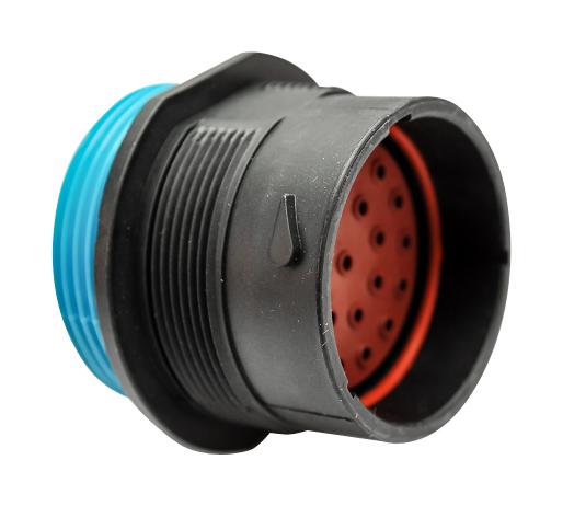 AMPHENOL SINE/TUCHEL AHDP04-24-23PR-WTA Circular Connector, IP69K, DuraMate AHDP Wide Thread Adapter Series, Flange Mount Receptacle