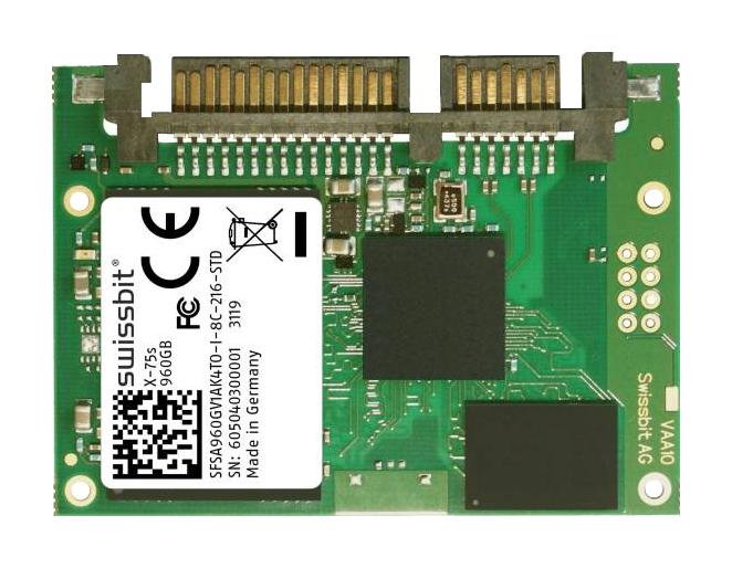 SWISSBIT SFSA320GV2AK2TB-I-XC-21K-STD SSD, Internal, JEDEC MO-297, SATA 6 Gb/s (SATA III), 320 GB, 3D pSLC NAND