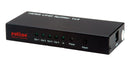 ROLINE 14.01.3586 HDMI Video Splitter, 4-Way, 1x HDMI Female to 4x HDMI Female Video Signals, 4K Resolution, Black