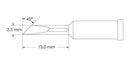 METCAL GT4-KN0025P Soldering Tip, 45&deg; Knife/Power, 2.5 x 13 mm, Soldering Station