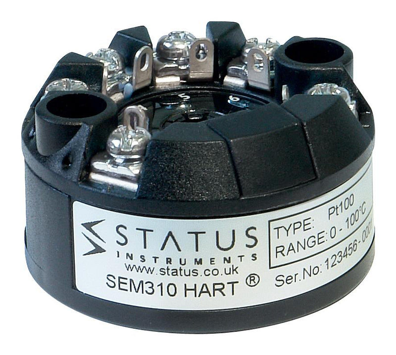 STATUS SEM310 Temperature Transmitter, HART, In Head, Universal Input, 4 to 20 mA Output