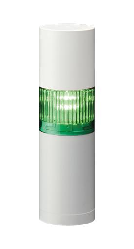PATLITE LR5-102WEBW-G Signal Tower, Ethernet, Continuous, Flashing, 1Tier, Green, 85 dB, Direct Mount, 4 Tone, 24VDC, IP65