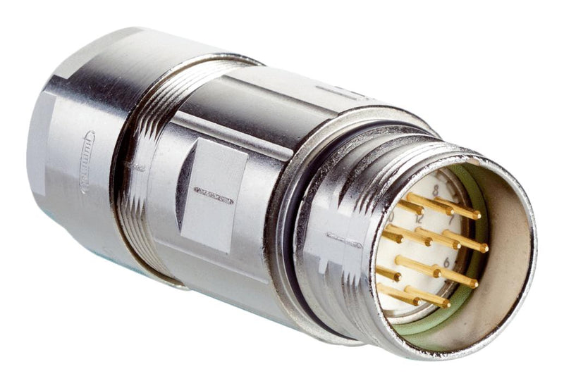 SICK STE-2312-G01 Sensor Connector, M23, Male, 12 Positions, Solder Pin, Straight Cable Mount