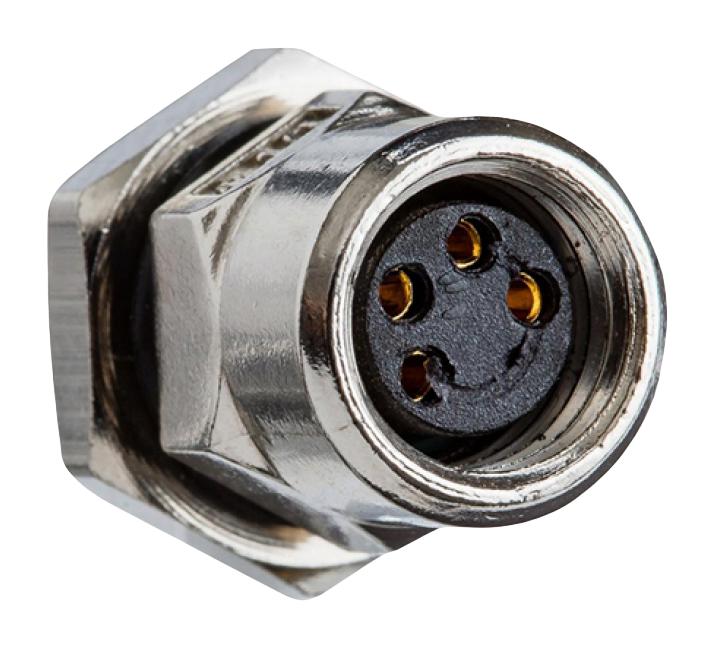 AMPHENOL LTW 8A-06PFFS-SH7001 Sensor Connector, M Series, M8, Female, 6 Positions, Solder Socket, Straight Panel Mount