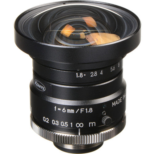 Kowa C-Mount 6mm f/1.8-16 1" HC Series Fixed Lens