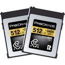 ProGrade Digital 512GB CFexpress 4.0 Type B Gold Memory Card pack 2