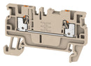 Weidmuller 1552790000 DIN Rail Mount Terminal Block 2 Ways 26 AWG 14 1.5 mm&Acirc;&sup2; Push In 17.5 A