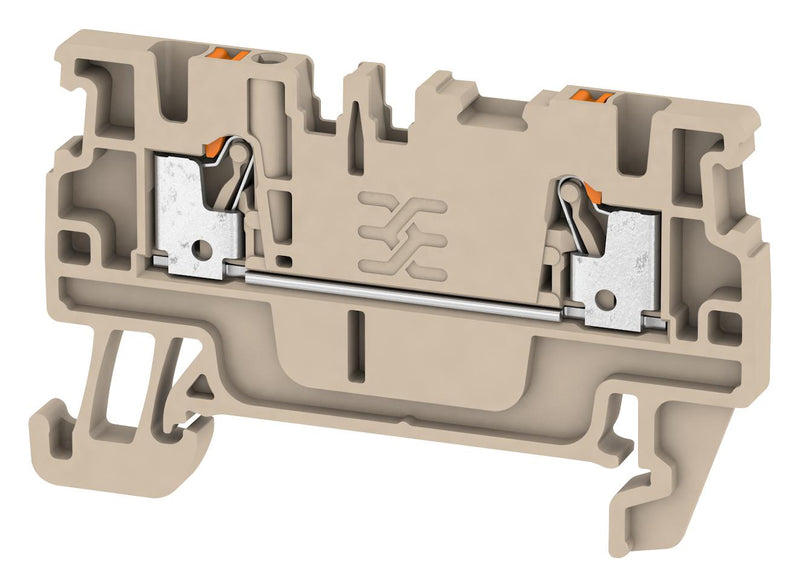 Weidmuller 1552790000 DIN Rail Mount Terminal Block 2 Ways 26 AWG 14 1.5 mm&Acirc;&sup2; Push In 17.5 A