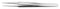 IDEAL-TEK 2A.S.0 Tweezer Precision Straight Round Stainless Steel Tip 120 mm Length