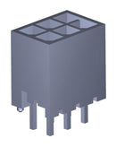 Molex 206832-0601 Pin Header Power 3 mm 2 Rows 6 Contacts Through Hole Straight Micro-Fit+ 206832 Series