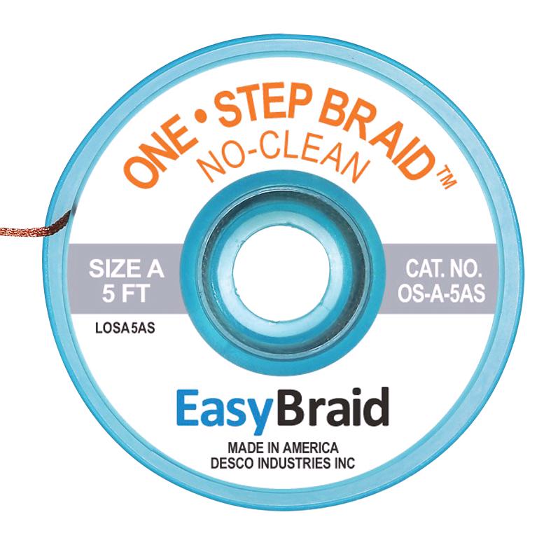 Easybraid OS-A-5AS Desoldering Braid 0.025" X 5FT Grey