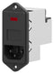 Corcom - TE Connectivity 1-6609941-4 Filtered IEC Power Entry Module C14 General Purpose 10 A 230 VAC 2-Pole Switch