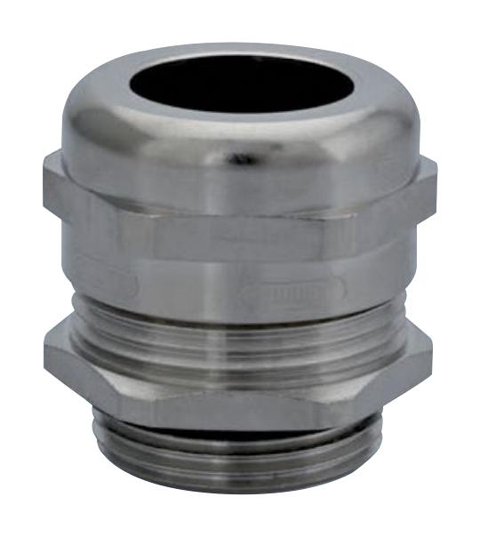 HUMMEL 1.609.2500.50 Cable Gland, Metric, IP68, IP69K, NEMA 6, M25 x 1.5, 13 mm, 18 mm, Brass, Metallic - Nickel Finish