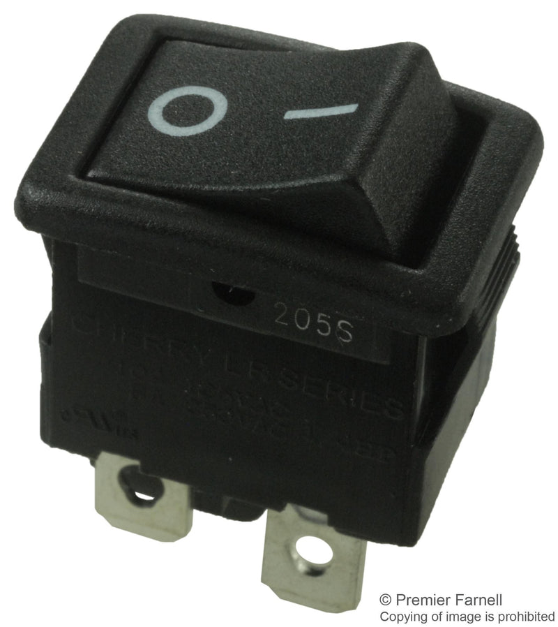 ZF ELECTRONICS LRA32H2FBBNN SWITCH, ROCKER, DPST, 10A, 250V, BLACK