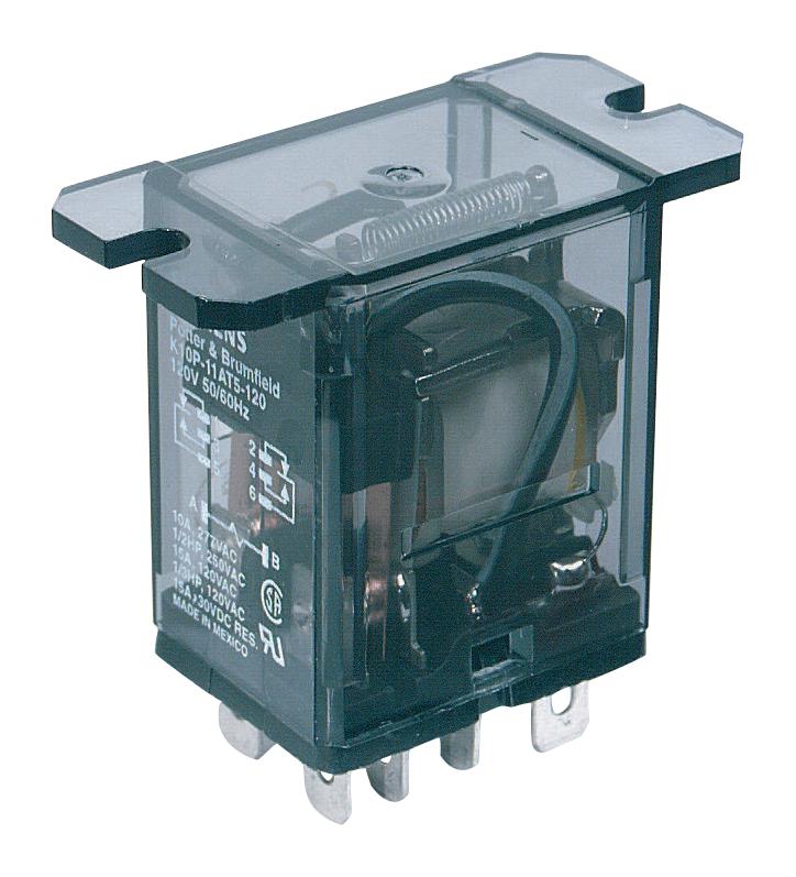 POTTER&BRUMFIELD - TE Connectivity K10P-11DT5-12 Power Relay Dpdt 12 VDC 15 A K10 Series Panel Mount Non Latching