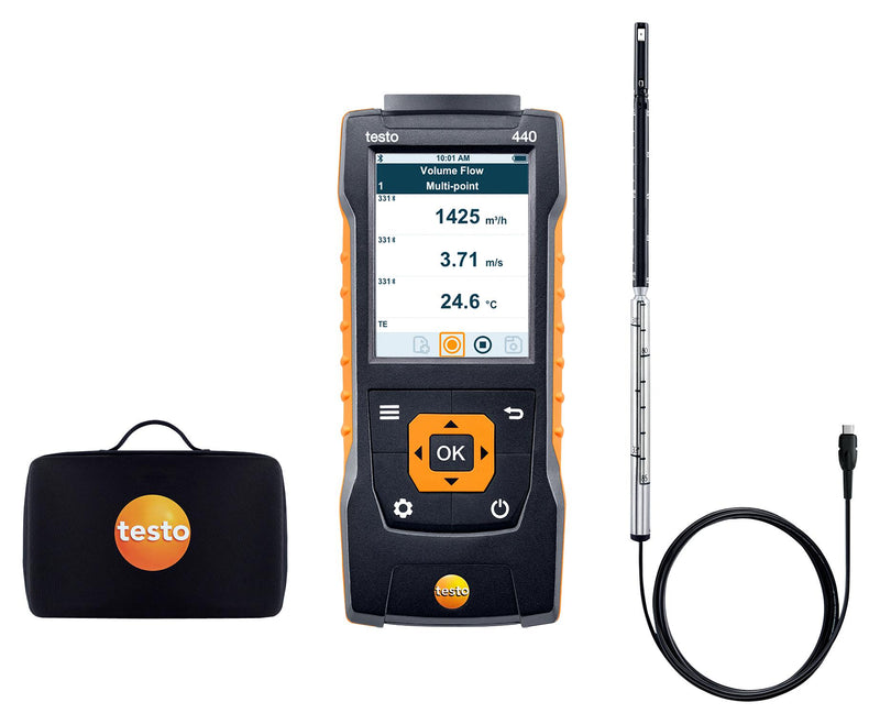 Testo 0563 4400 Anemometer 0m/s to 30m/s -20 &deg;C 50 154 mm