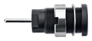 Schutzinger SEB 6448 NI / SW Banana Test Connector Jack Panel Mount 24 A 1 kV Nickel Plated Contacts Black