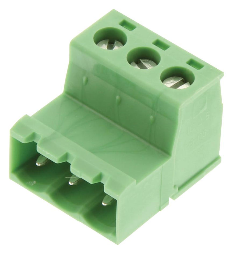 Phoenix Contact IC 25/ 3-ST-508 Pluggable Terminal Block 5.08 mm 3 Ways 24AWG to 12AWG 2.5 mm&Acirc;&sup2; Screw 12 A
