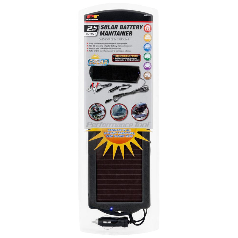 Performance Tools W2997 Solar Battery Charging Panel (2.5W/12V Charger)