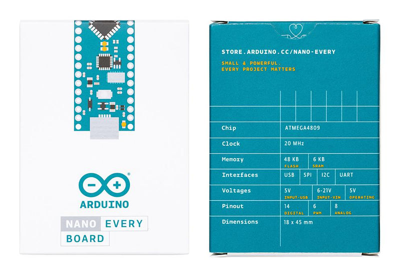 Arduino ABX00028 ABX00028 Nano Every Development Board ATMega4809 8-Bit 5V