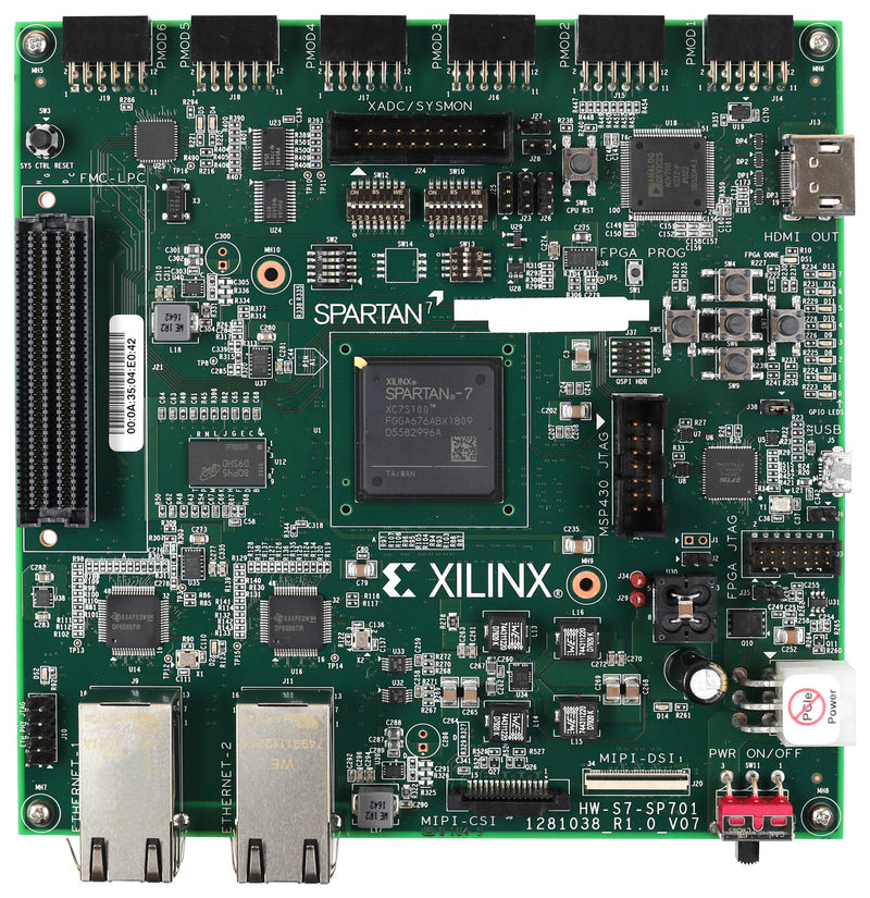 AMD Xilinx EK-S7-SP701-G Evaluation Kit Spartan-7 Fpga Mipi CSI/DSI/HDMI