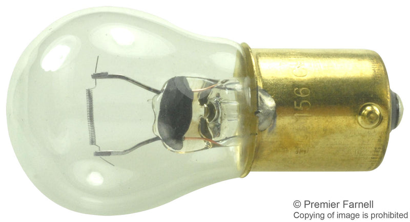 CEC INDUSTRIES 1156 LAMP, INCANDESCENT, BA15S, 12.8V, 26.88W