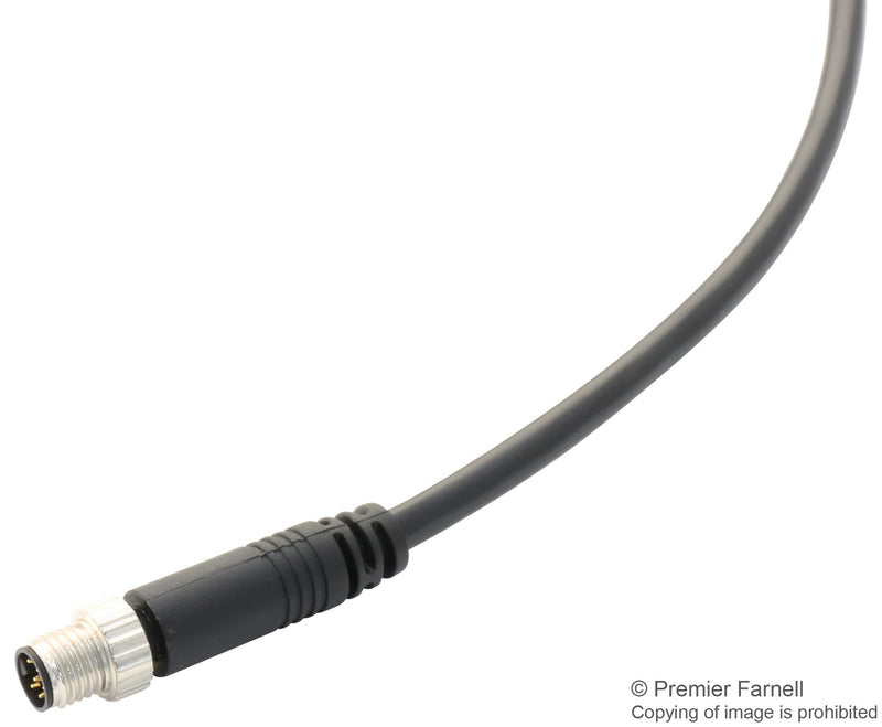Amphenol LTW 8A-04AFFM-SL7A05 Sensor Cable M8 Straight Receptacle to Free End 5 m 16.4 ft M Series