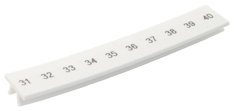 Phoenix Contact ZB 6LGSFORTL.ZAHLEN 31-40 Terminal Block Marker Zack Strip Modular Blocks 6.2 mm