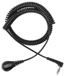 DESCO 09206 GROUND CORD, ELASTIC COIL, 6FT, BLACK