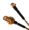 Johnson - Cinch Connectivity 415-0073-MM150 RF / Coaxial Cable Assembly Mmcx Right Angle Plug SMA Bulkhead Jack RG316 50 ohm 5.9 &quot; 150 mm