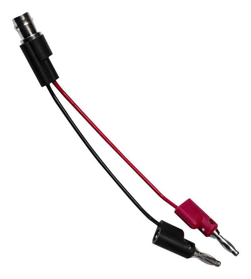 Mueller Electric BU-5220-A-4-0 BNC Breakout Jack 4mm Stackable Banana Plugs x 2 4 " 101.6 mm Black Red 10 A