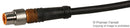 LUMBERG AUTOMATION RSMV 3-224/2M SINGLE ENDED SENSOR CORDSET, M8 3 POSITION MALE, 2M