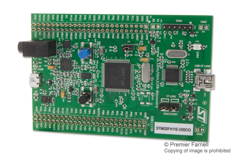 Stmicroelectronics STM32F411E-DISCO STM32F411E-DISCO Development Board STM32F411VE MCU On-Board ST-LINK/V2 Mems Sensors Eight LED's