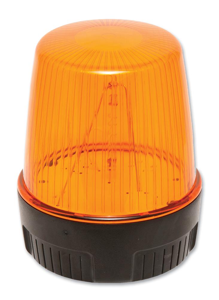 Visionalert 31102270 Beacon Xenon Amber Single Flash 2W 100VDC 72VAC IP67 81mm Dia. 100mm Height