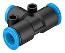 Festo QSMT-6-4 Pneumatic Fitting Push-In T-Fitting 14 bar 4 mm PBT (Polybutylene Terephthalate) Qsmt
