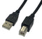 Videk 2585NL-5BK USB Cable Type A Plug to B 5 m 16.4 ft 2.0 Black New
