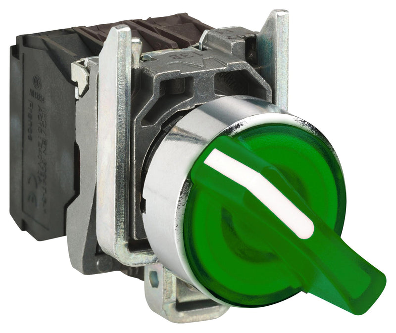Schneider Electric XB4BK123M5 Selector Switch 2 Position 120 V 6 A Screw Clamp Harmony XB4 Series