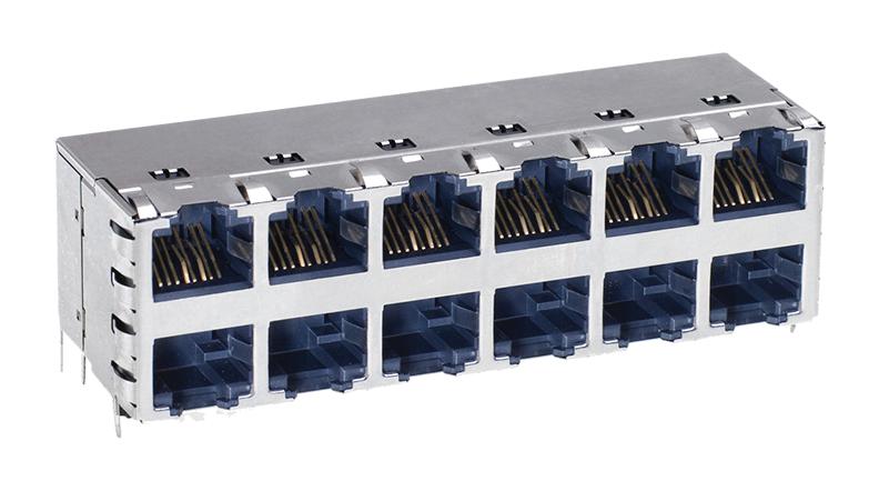 Stewart Connector SS-7388H22S-PG4-AC-50 RJ45 Conn R/A Jack 8P8C 4PORT Shld