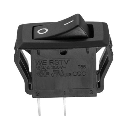 Wurth Elektronik 471005264152 471005264152 Rocker Switch Spst Non Illuminated Panel Mount Black WS-RSTV