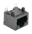 L-COM SMJ-RJ4590-LED RJ45 Conn R/A Jack 8P8C 1PORT TH