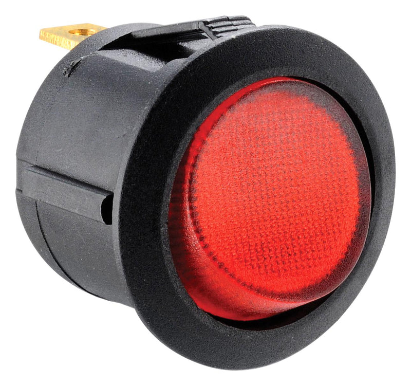 Multicomp PRO MP004433 Rocker Switch 24 VDC Spst Illuminated Panel Mount Red