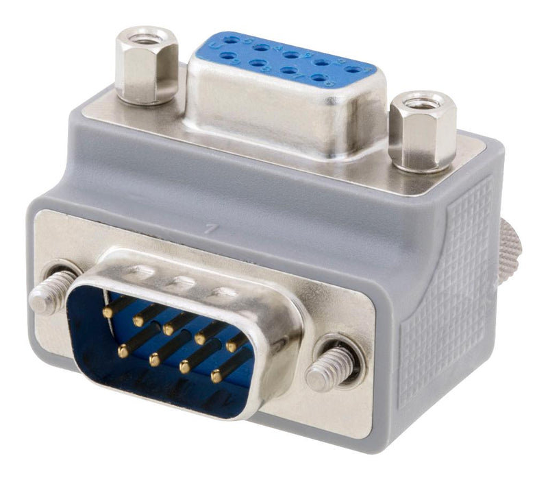 L-COM DG909MF3-P D Sub Connector Adapter R/A Standard Plug 9 Ways Receptacle New