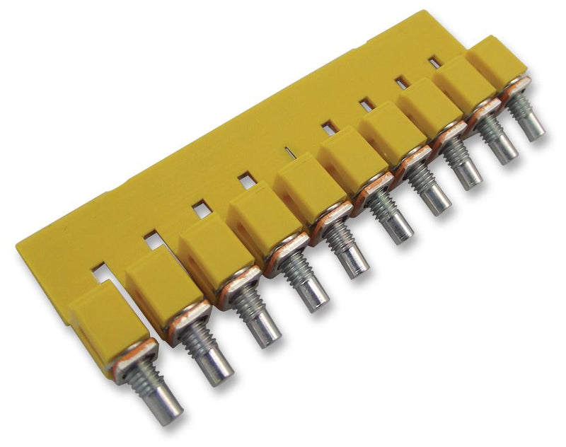 Weidmuller WQV4/10 WQV4/10 Jumper (Busbar) Bar W-Series Terminal Blocks 10 Ways 6.1 mm